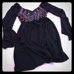 Blue tribal summer dress